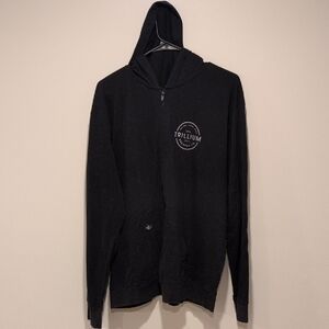 Trillium Black Zip-Up Hoodie Sweater